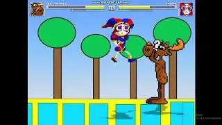 M.U.G.E.N: Bullwinkle vs Pomni