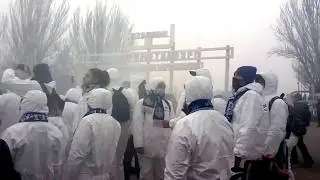 Фанати "Дніпра" у центрі Нікополя