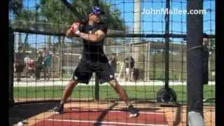 Giancarlo Stanton Hitting Batting Practice In Cage - Full Speed Miami Marlins MLB Baseball Swing