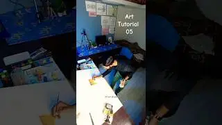 T5.LET'S SKY COLORING...☁️ | #shorts #badal #art #painting #trending #artvideo #tutorial #ytshorts