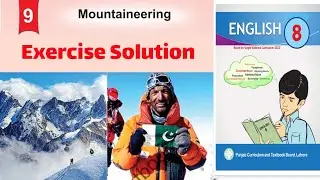 Mountaineering Exercise Lesson No. 9 English Class 8 |