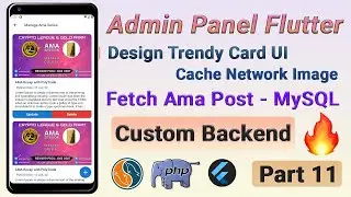 Admin Panel - Get Data From Rest-API | Create Trendy Card | Custom Backend | Part 11 | 