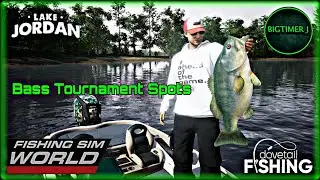 Lake Jordan - Bass Tournament Spots - Fishing Sim World 🎣