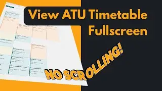 How to View Your Full University Timetable Without Scrolling (CSS Hack)