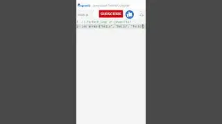 ForEach Loop in Javascript. #programmerd #shorts