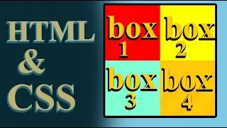 How to Place Four Boxes Next to Each Other HTML & CSS