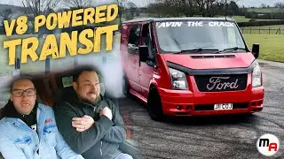 CRAZY BMW V8 POWERED FORD TRANSIT DRIFT VAN - WE GET TOTALLY SMOKED OUT!