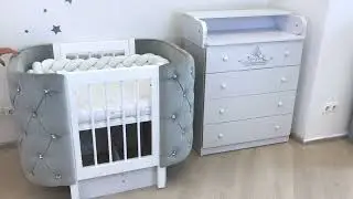Необычная Детская кроватка-трансформер / Ovalbed Blush baby cot with Swarovski