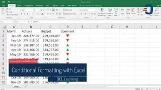 Using conditional formatting and IF Function to compare Actuals and Budgets in Excel