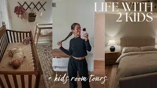 day in the life *of a mom of 2* | kids' room tours!!!