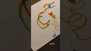 How to write C letter using tricolour art 🇮🇳