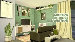 Modern House Interior Renovation | The Sims 4 | Speed Build | CC