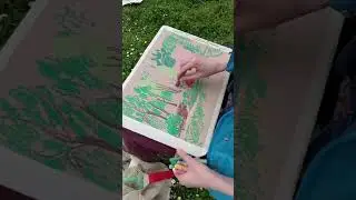 ПЛЕНЭР В ЯПОНСКОМ САДУ. Масляная пастель