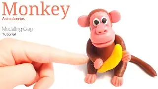 Monkey - How to make with Clay , Tutorial #monkey #vuqart #clayart