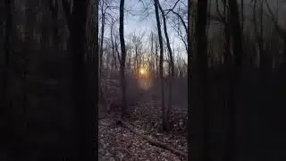 Sun sets too early in the winter while out on the mountain bike trails #mtb #getoutside
