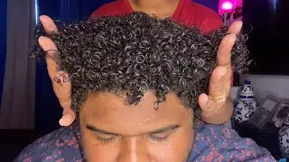 ASMR- Relaxing Hairplay on My Boyfriend 💓 (HEAD MASSAGE, HAIR BRUSHING, SPRAYING, SCALP SCRATCHING)