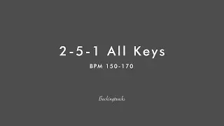 2-5-1 All Keys (150-170 bpm) - Jazz Improvisation Jam Backing Track Play Along