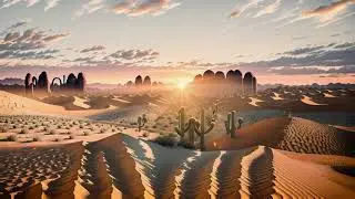 Free Stock Videos - AI animation - Sunset Desert