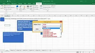 VBA Excel change font on all sheet