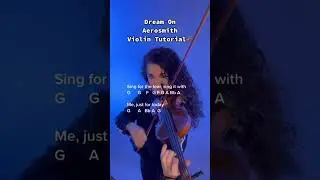 Dream On, Aerosmith Violin Tutorial by Susan Holloway #violintutorial #violincover