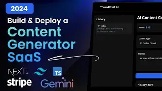 Build and Deploy a Social Media Content Generator SaaS with Next.js 14, Typescript, & Gemini AI
