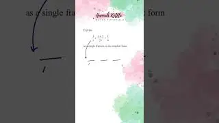 How to add fractions with algebra #algebraicfractions