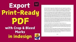 How to Export a Print-Ready PDF with Crop & Bleed in InDesign – Easy Tutorial 