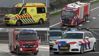 Primeur! Gezamenlijke Brandweer, Politie en Ambulance met spoed naar een incident op de A4! 