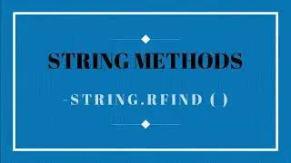 strings method python| Rfind method with example in python#python #programming