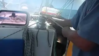 Operating Monet II - Furling Unfurling the Jib