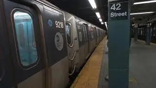 BMT Broadway Line: Brooklyn-bound R160B Alstom Half-Cuomosized R Train @ Times Square-42nd Street