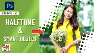 Color Halftone Effect & Smart Object Exercise No. 22 | Photoshop for Beginners| YN Tutor