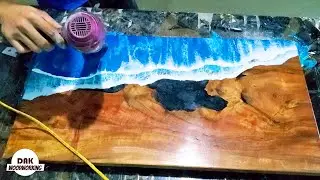 A Epoxy Ocean Table | Resin Art | Dak Woodworking
