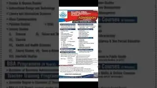 AIOU admission last Date - How to Apply Online - Deposit Fee - Details- Allama Iqbal Open University