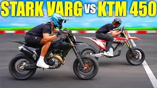 ELECTRIC motorcycle vs THERMAL motorcycle (stark varg vs ktm 450)