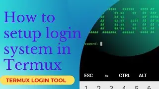 How to setup login system in termux | termux login signup |