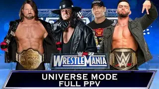 WWE 2K22 Universe Mode WRESTLEMANIA (FULL PPV)