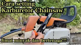Cara / tutorial setting karburetor chainsaw/stihl 038/gergaji mesin