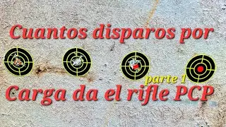 Cuantos DISPAROS POR CARGA da el rifle PCP PARTE 1.