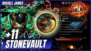 13 Deaths and still OVER 3 minutes on timer ! Brewmaster Monk vs Stonevault Mythic+ 11