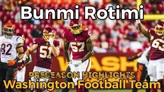 Bunmi Rotimi | 2021 Preseason Highlights | Washington Football Team