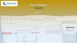 Dynamics NAV 2017  Item Categories