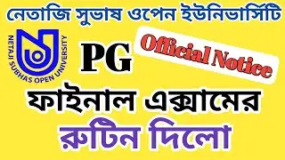 NSOU PG exam Routine Published Official || nsou pg exam 2021 || nsou