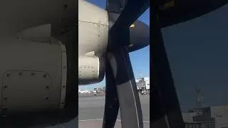 Запуск первого двигателя ATR-72-500 Utair в аэропорту Рощино Тюмень #самолет #взлет