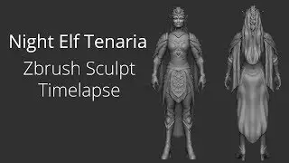 Night Elf Zbrush Character Sculpt Timelapse || Sylveria Dreams