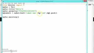 Adding Labels to GUI in Python