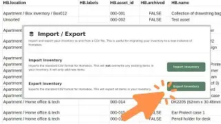 HomeBox Inventory Manager: How To Export An Inventory