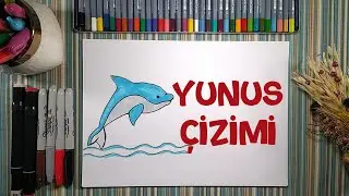Kolay Yunus Çizimi | Çizme ve Boyama | Çocuklar İçin Resim Çizme