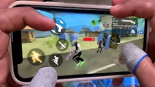 3 Finger Custom Hud🔴Free Fire Setting😱OneTap Headshot Fast⚡️Gloowall Handcam Gameplay 