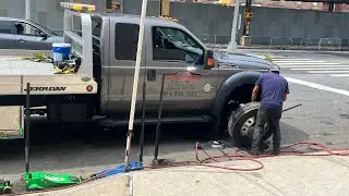 Elephant gets new tires